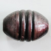 Red Bronze Acrylic Beads, Oval 26x18mm, Sold by Bag 