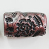 Red Bronze Acrylic Beads, 31x20mm, Sold by Bag 