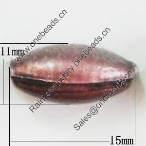 Red Bronze Acrylic Beads, Oval 11x15mm, Sold by Bag 