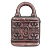 Red Bronze Acrylic Pendant, Lock 15x23mm, Sold by Bag 