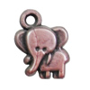 Red Bronze Acrylic Pendant, Elephant 15x20mm, Sold by Bag 