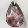 Red Bronze Acrylic Pendant, Faceted Teardrop 12x17mm, Sold by Bag 