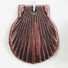 Red Bronze Acrylic Pendant, Sectory 24x29mm, Sold by Bag