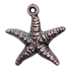 Red Bronze Acrylic Pendant, Star 29x29mm, Sold by Bag