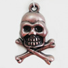 Red Bronze Acrylic Pendant, Skeleton 28x45mm, Sold by Bag 
