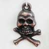 Red Bronze Acrylic Pendant, Skeleton 19x32mm, Sold by Bag 