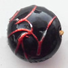 Spray-Painted Acrylic Beads, 11mm, Sold by Bag