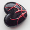 Spray-Painted Acrylic Beads, Heart, 15x16mm, Sold by Bag