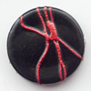 Spray-Painted Acrylic Beads, Flat Round, 17mm, Sold by Bag