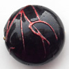 Spray-Painted Acrylic Beads, Flat Round, 17mm, Sold by Bag