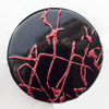 Spray-Painted Acrylic Beads, Flat Round, 32mm, Sold by Bag