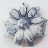 Spray-Painted Acrylic Beads, Flower, 24mm Hole:1.5mm, Sold by Bag
