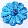 Spray-Painted Acrylic Beads, Flower, 29mm, Sold by Bag