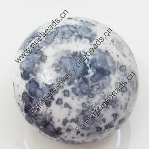 Spray-Painted Acrylic Beads, Flat Round, 17mm, Sold by Bag