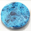 Spray-Painted Acrylic Beads, Flat Round, 25mm, Sold by Bag