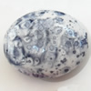 Spray-Painted Acrylic Beads, Flat Oval, 24x20mm, Sold by Bag
