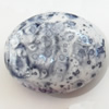 Spray-Painted Acrylic Beads, Flat Oval, 24x20mm, Sold by Bag