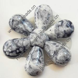 Spray-Painted Acrylic Beads, Flower, 34mm, Sold by Bag