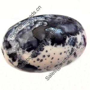 Spray-Painted Acrylic Beads, Oval, 30x20mm, Sold by Bag