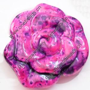 Spray-Painted Acrylic Beads, Flower, 27x29mm, Sold by Bag