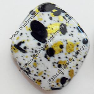 Spray-Painted Acrylic Beads, 20x23mm, Sold by Bag