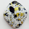 Spray-Painted Acrylic Beads, 20x23mm, Sold by Bag