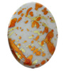 Spray-Painted Acrylic Beads, Flat Oval, 24x34mm, Sold by Bag
