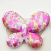 Spray-Painted Acrylic Beads, Butterfly, 29x33mm, Sold by Bag