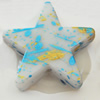 Spray-Painted Acrylic Beads, Star, 28mm, Sold by Bag