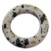 Spray-Painted Acrylic Beads, Donut, O:23mm I:15mm, Sold by Bag