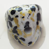 Spray-Painted Acrylic Beads, 12x13mm, Sold by Bag