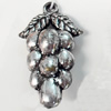 Antique Silver Acrylic Pendant, 26x44mm, Sold by Bag