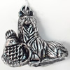 Antique Silver Acrylic Pendant, 31x33mm, Sold by Bag