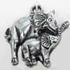 Antique Silver Acrylic Pendant, 34x35mm, Sold by Bag