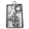 Pendant Zinc Alloy Jewelry Findings, Nobelium Plated, 23x40mm, Sold by PC