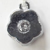 Pendant Zinc Alloy Jewelry Findings, Nobelium Plated, 14x17mm, Sold by PC