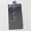 Pendant Zinc Alloy Jewelry Findings, Nobelium Plated, 17x36mm, Sold by PC