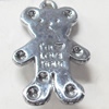Pendant Zinc Alloy Jewelry Findings, Nobelium Plated, 20x31mm, Sold by PC