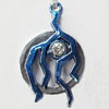 Pendant Zinc Alloy Jewelry Findings, Nobelium Plated, 25x41mm, Hole:3mm, Sold by PC