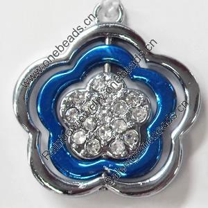 Pendant Zinc Alloy Jewelry Findings, Nobelium Plated, 27x30mm, Hole:3mm, Sold by PC