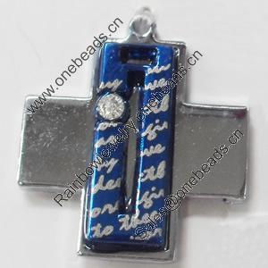 Pendant Zinc Alloy Jewelry Findings, Nobelium Plated, 28x31mm, Hole:2mm, Sold by PC