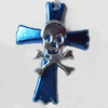 Pendant Zinc Alloy Jewelry Findings, Nobelium Plated, Cross, 29x40mm, Hole:3mm, Sold by PC