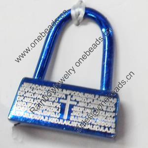 Pendant Zinc Alloy Jewelry Findings, Nobelium Plated, 20x25mm, Sold by PC