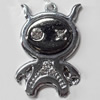Pendant Zinc Alloy Jewelry Findings, Nobelium Plated, 22x32mm, Hole:2mm, Sold by PC