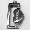 Pendant Zinc Alloy Jewelry Findings, Nobelium Plated, 17x32mm, Hole:2mm, Sold by PC