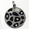 Pendant Zinc Alloy Jewelry Findings, Nobelium Plated, 31mm, Sold by PC