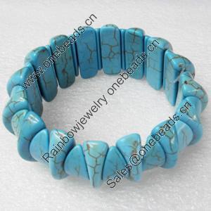Turquoise Bracelet，28mm, Length Approx:7.1-inch, Sold by Strand