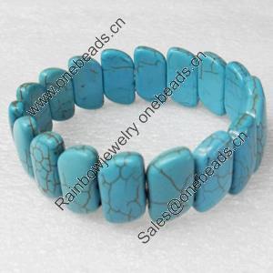 Turquoise Bracelet，19mm, Length Approx:7.1-inch, Sold by Strand