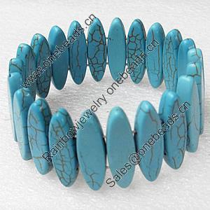 Turquoise Bracelet，30mm, Length Approx:7.1-inch, Sold by Strand