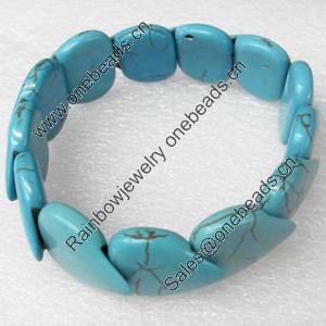 Turquoise Bracelet，20mm, Length Approx:7.1-inch, Sold by Strand